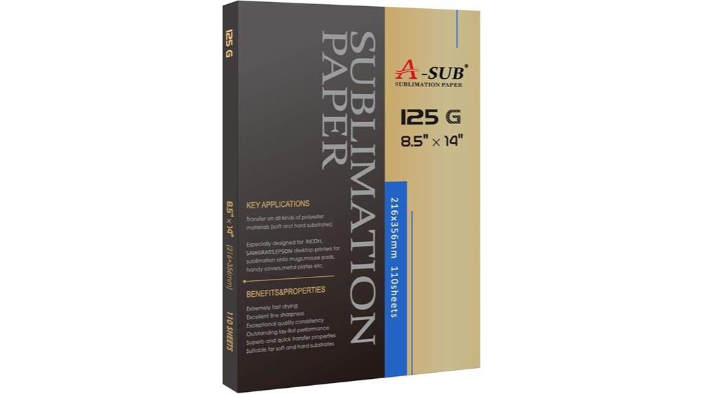 sublimation paper 8 5x14