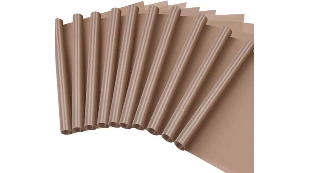 ten pack teflon sheets