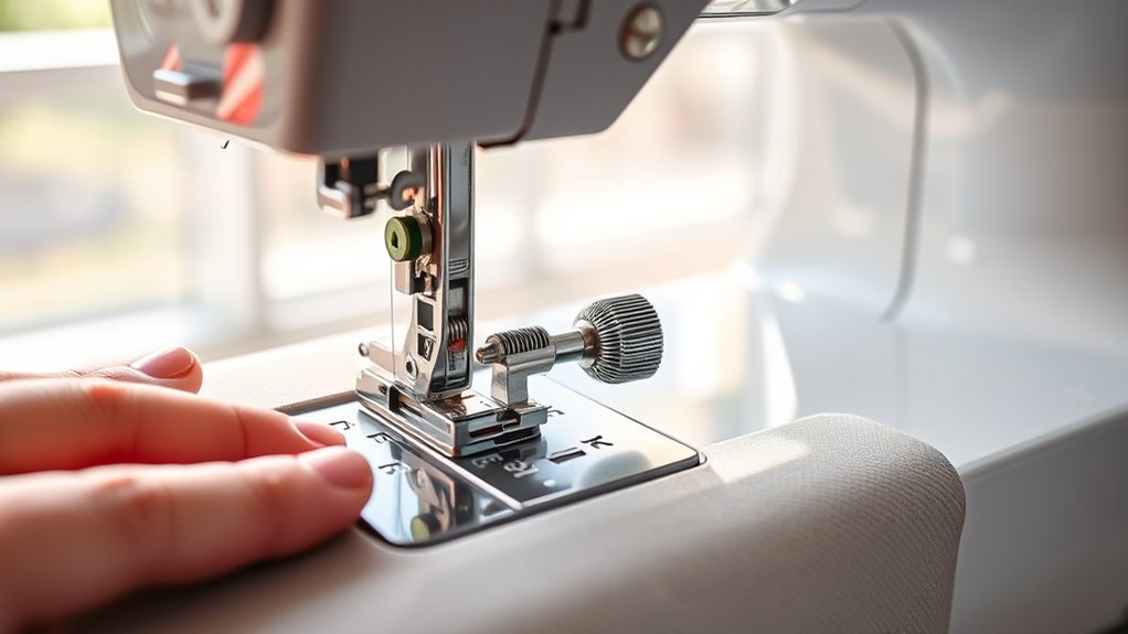 test machine controls and stitch quality