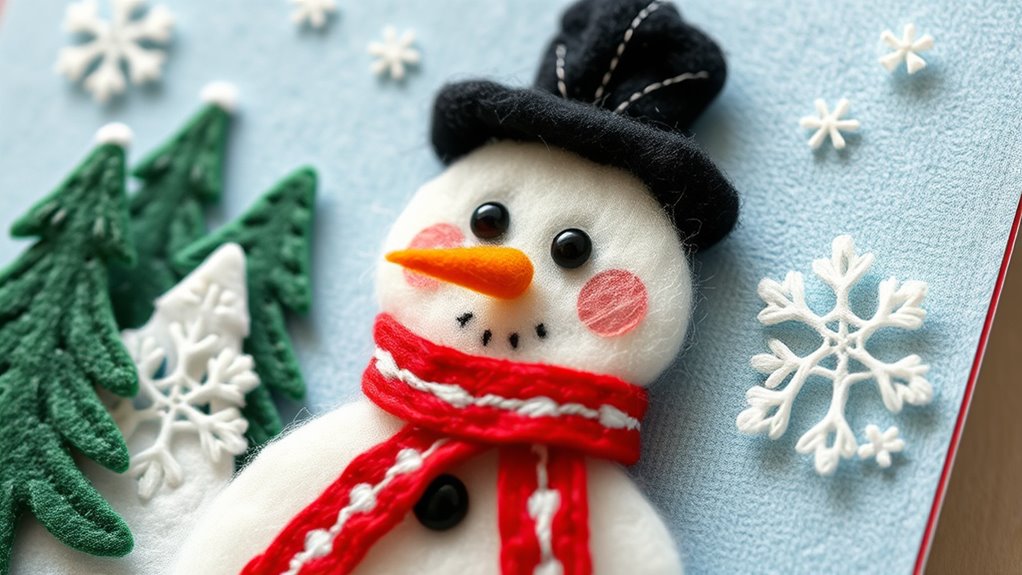 textile snowman holiday craft