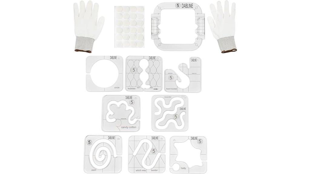 thirteen piece quilting template set