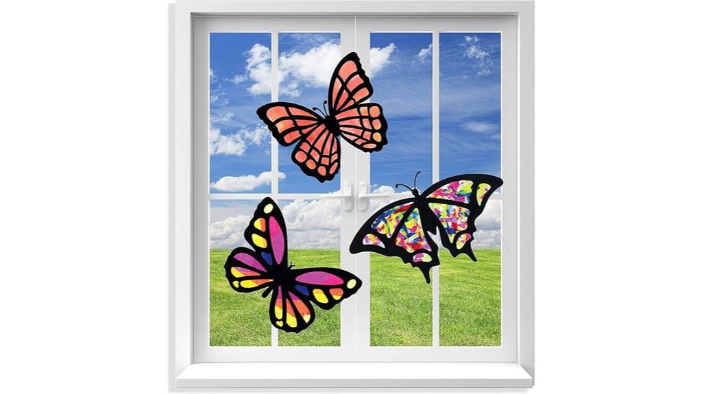 three sets tissue sun catchers