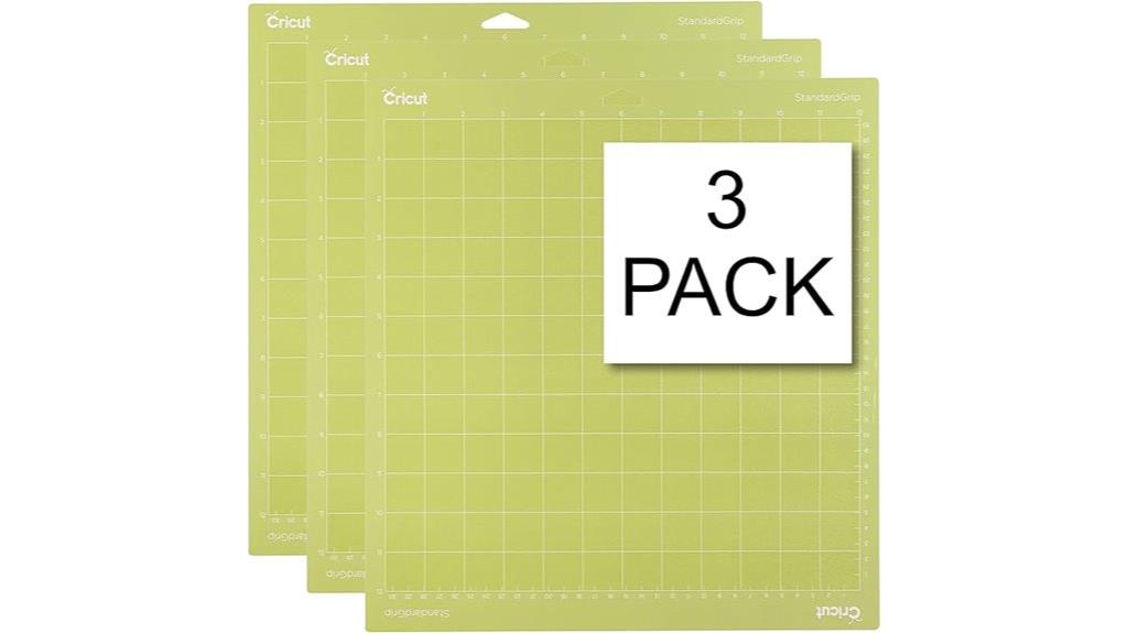 three standardgrip cutting mats