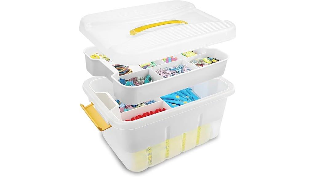 three tier plastic storage