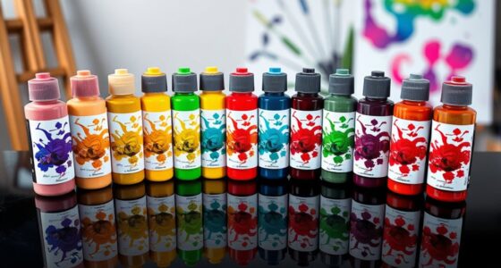top pouring acrylic paints