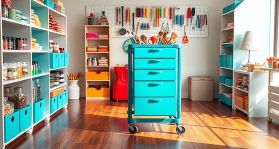 top rolling craft carts
