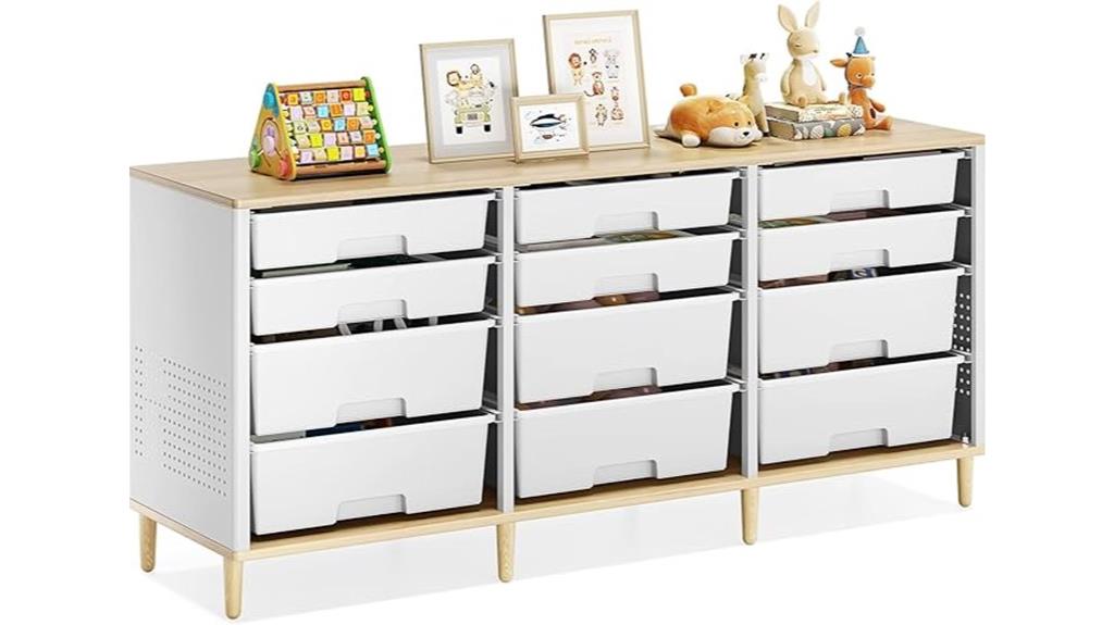 twelve drawer wooden storage