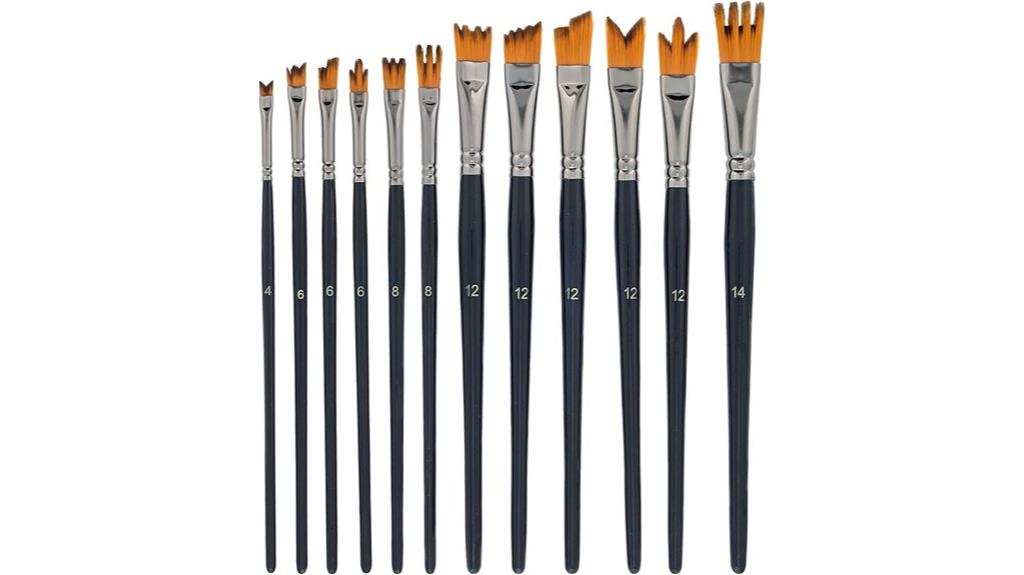 twelve piece artist brush set
