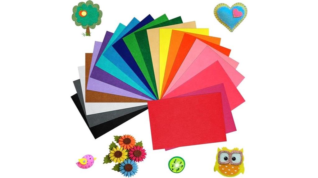 twenty felt craft sheets