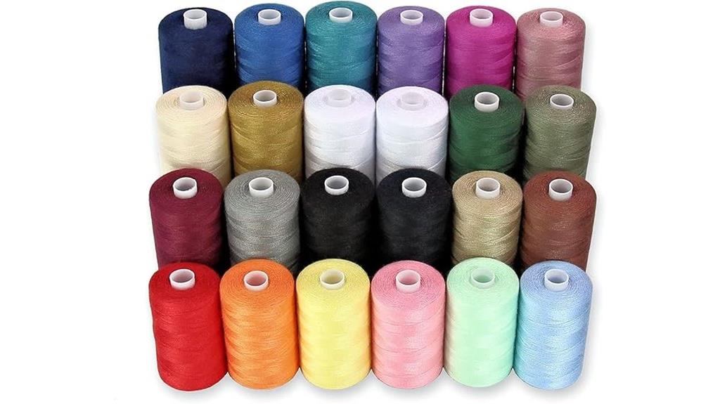 twenty four polyester sewing spools
