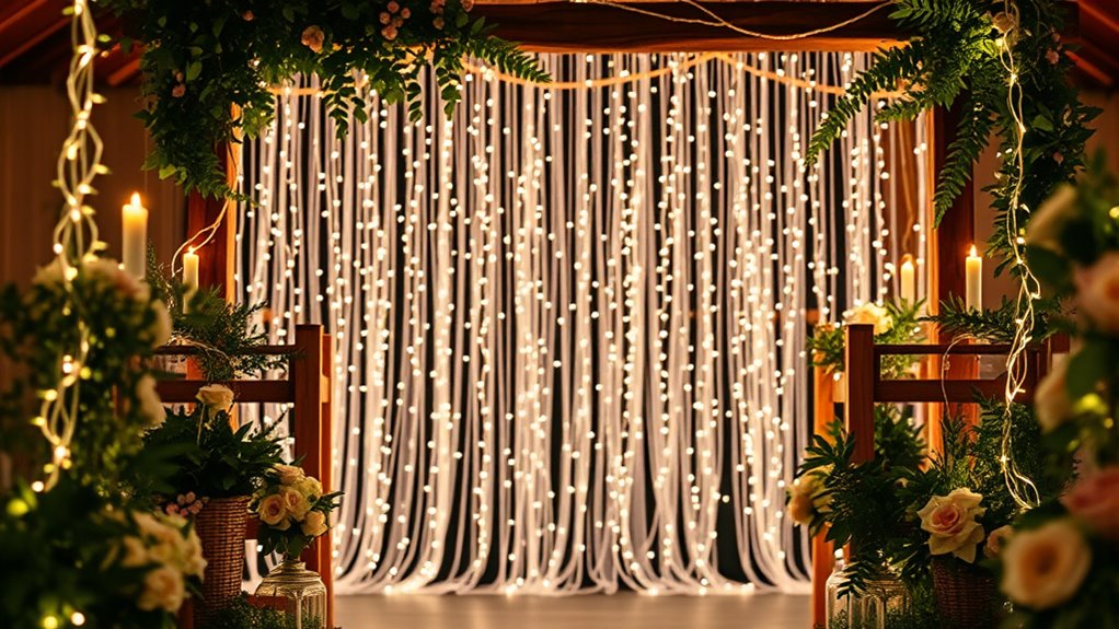 twinkle light wedding decor
