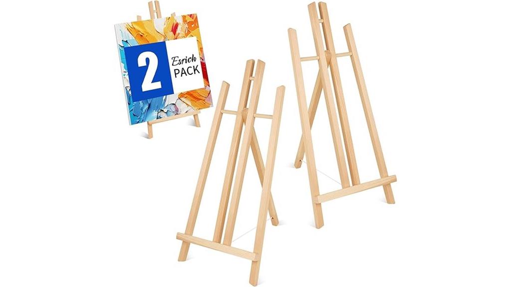 two 17 inch tabletop easels