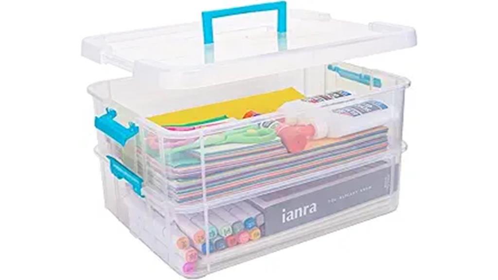 two layer plastic storage containers
