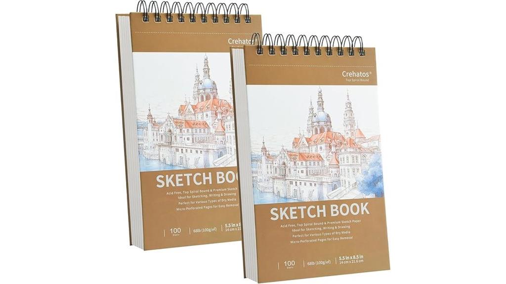 two pack sketch books