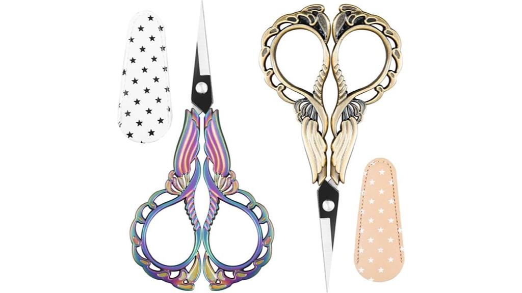 two scissors with covers