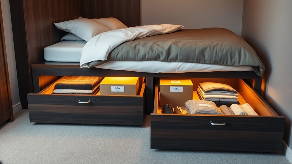 under bed organized storage solution