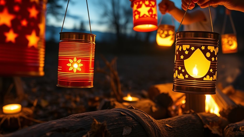 upcycled can lanterns craft