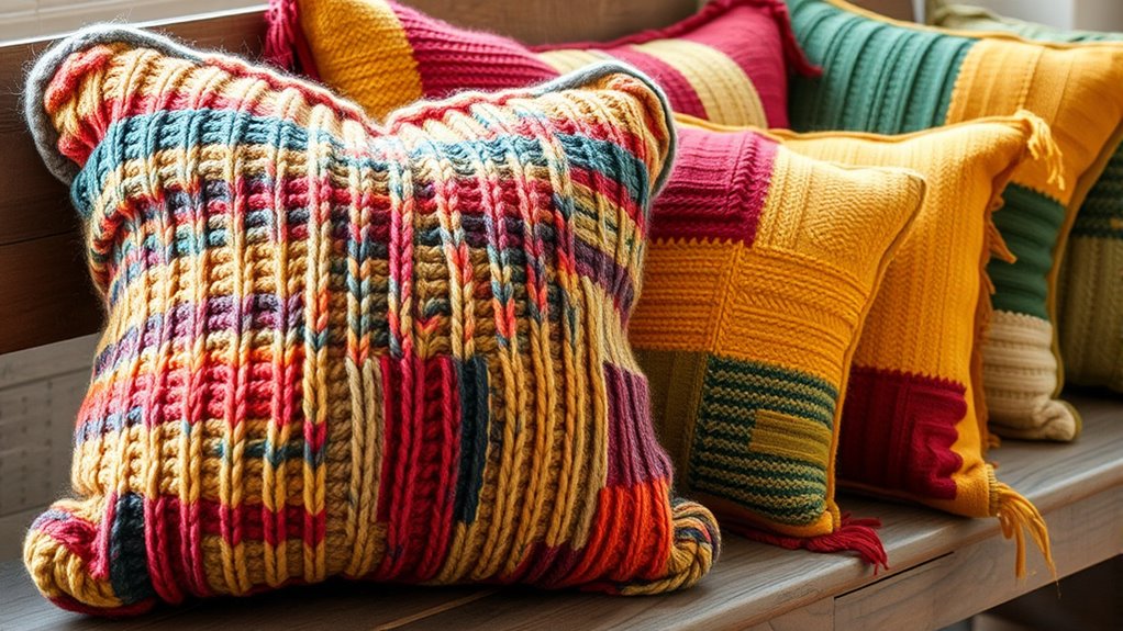 upcycled sweater pillow craft