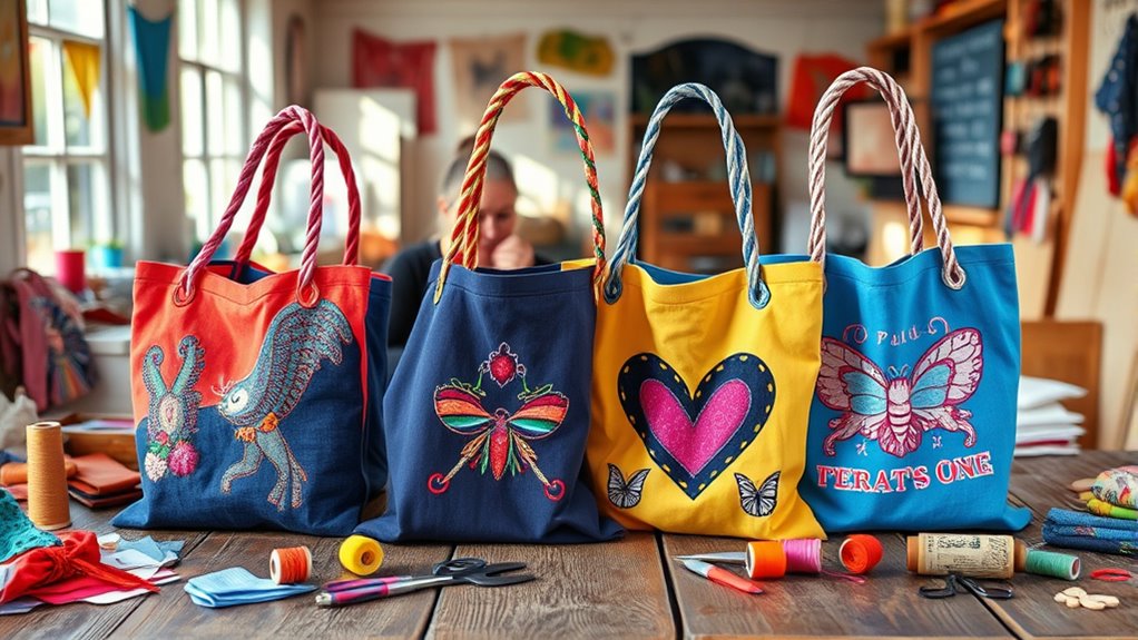 upcycled t shirt tote bags