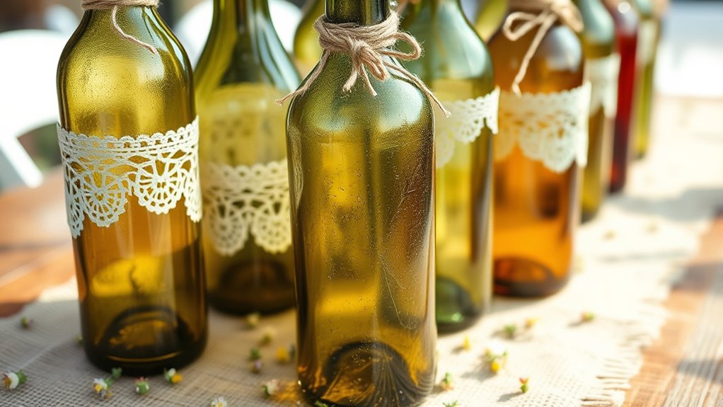 upcycled vintage bottle decor