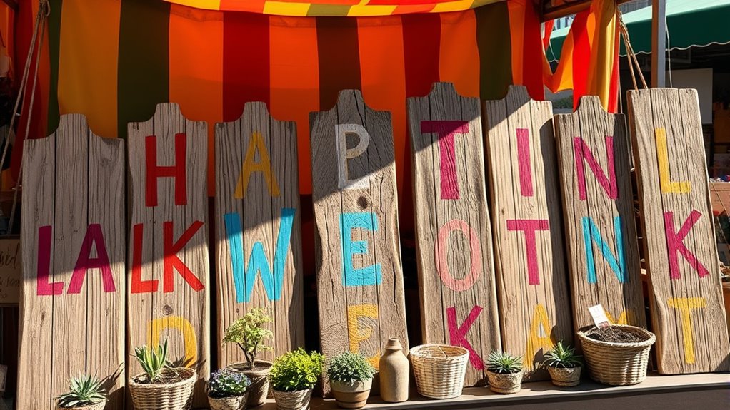 upcycled wood sign art
