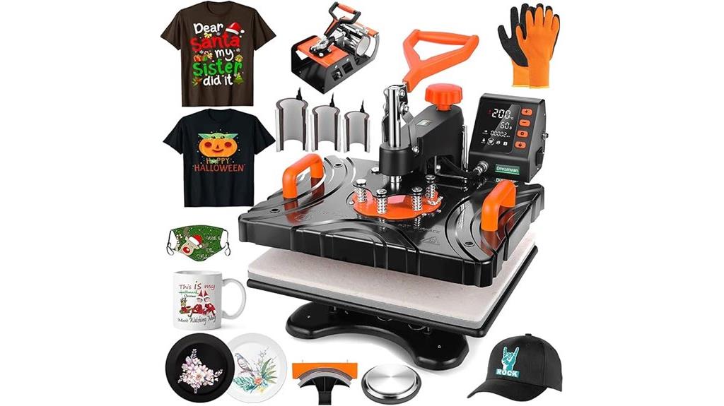 versatile 8 in 1 heat press