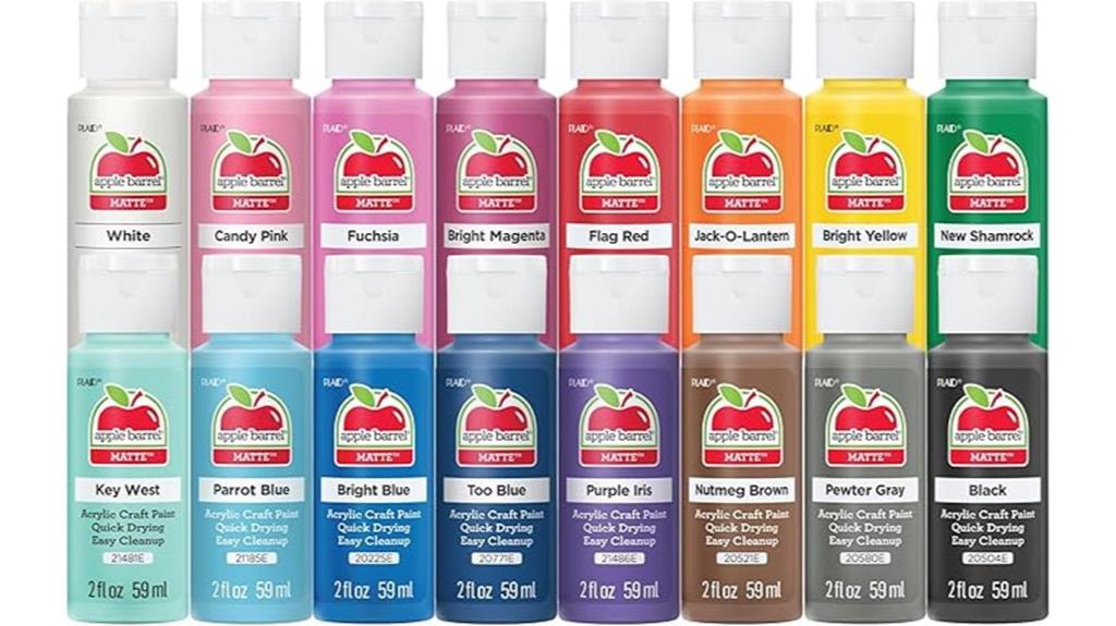 vibrant 16 color acrylic set
