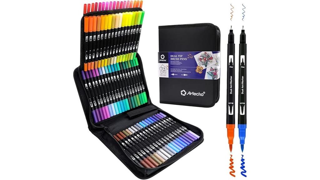 vibrant 72 color marker set