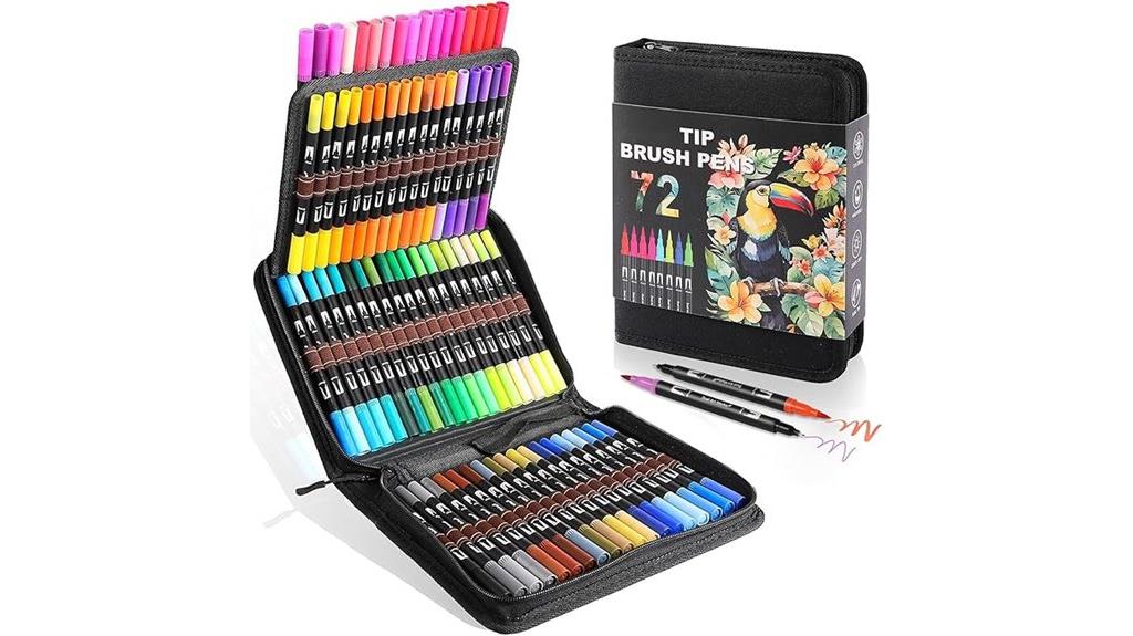 vibrant 72 color marker set