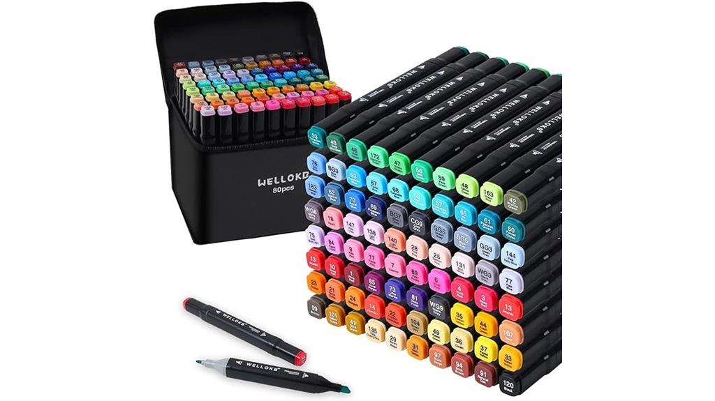 vibrant dual tip markers
