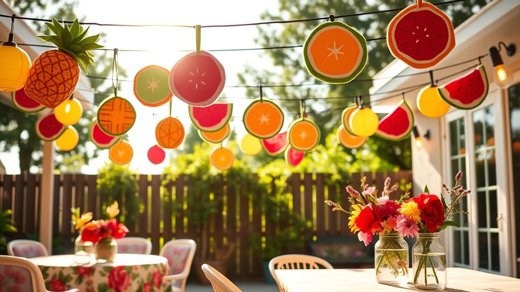 vibrant eco friendly fruit garlands