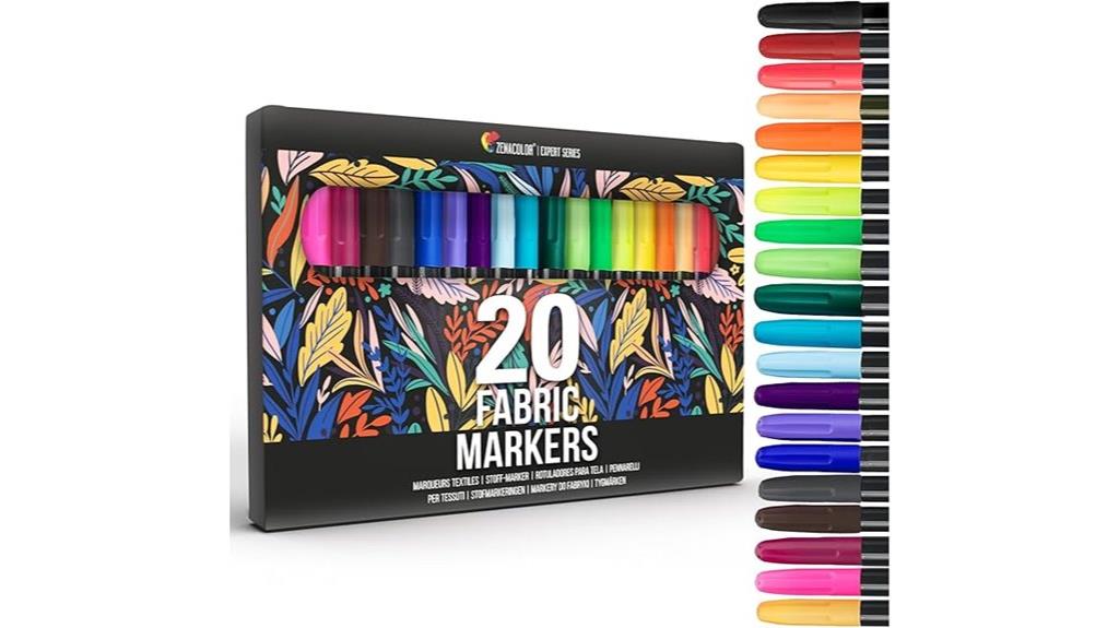 vibrant fabric marker set