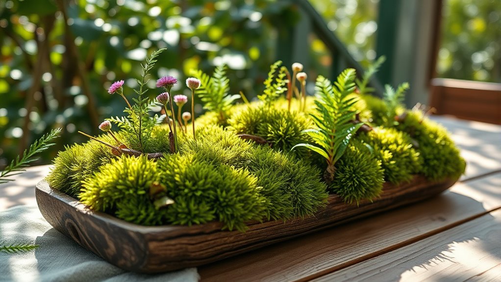 vibrant moss with natural accents