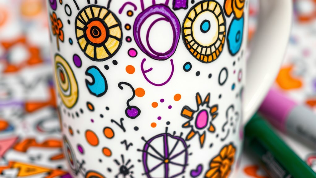 vibrant protected doodle art