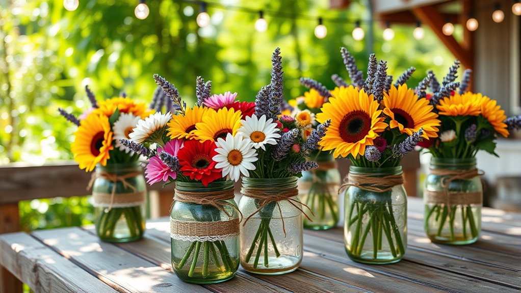 vibrant summer floral arrangements