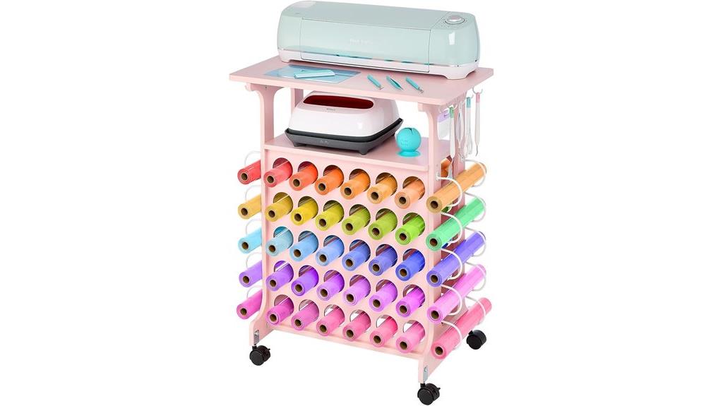 vinyl storage cart organizer