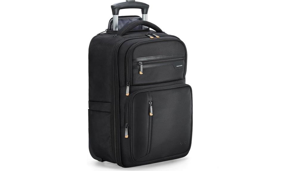 water resistant rolling laptop backpack