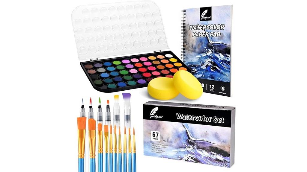 watercolor art supplies bundle