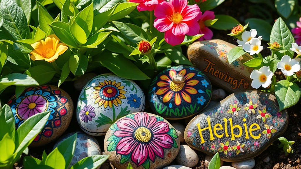 weatherproof artistic garden markers