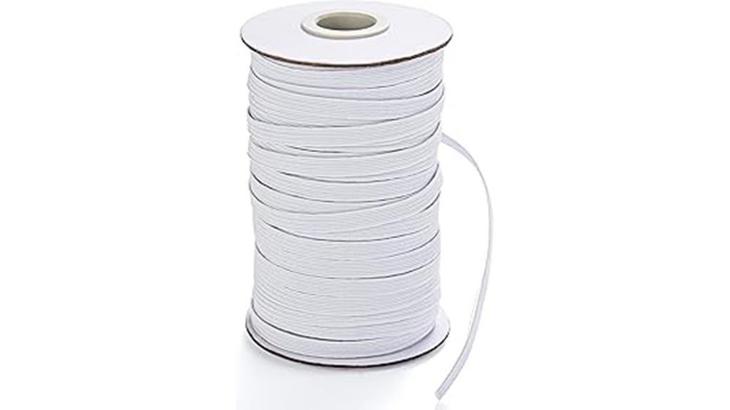white 1 4 inch elastic cord