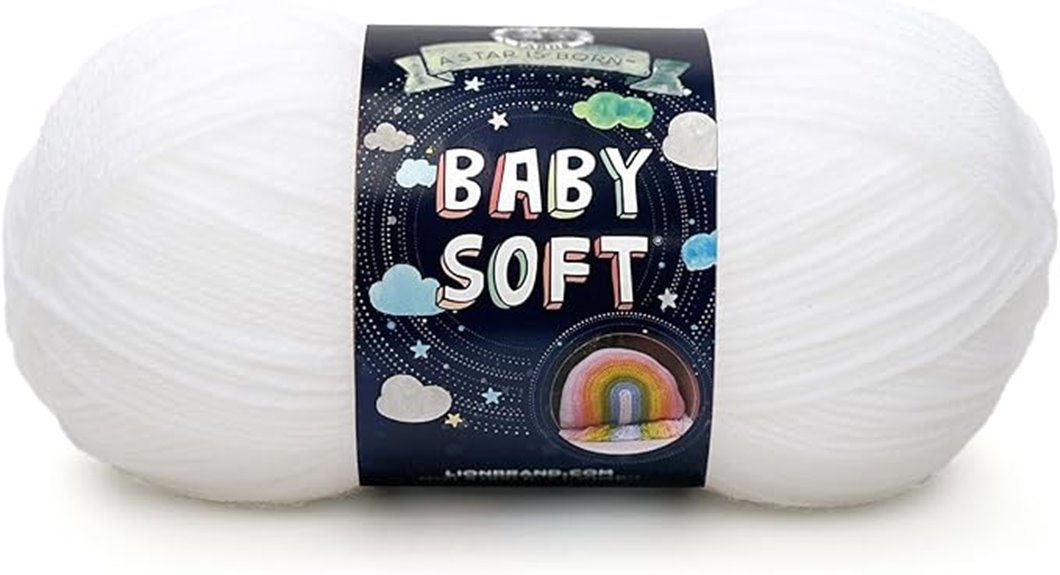 white baby soft yarn