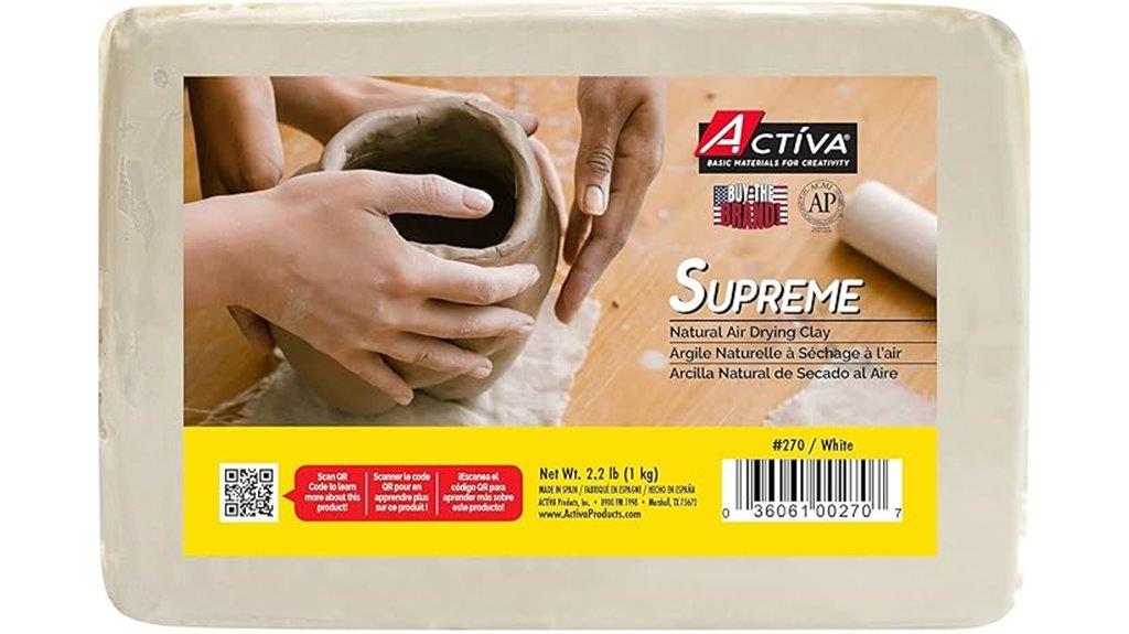 white clay air dry modeling