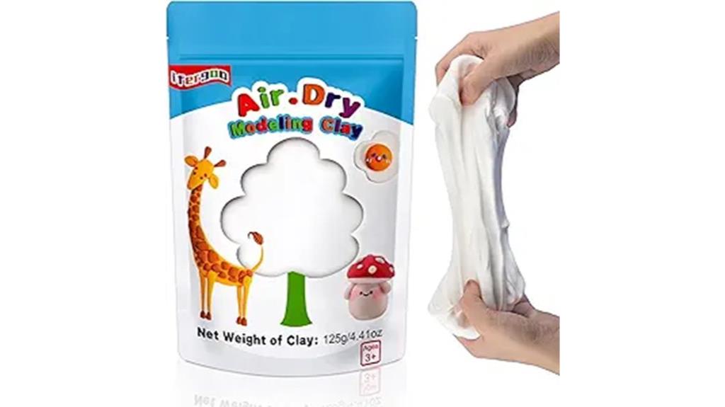 white modeling clay set