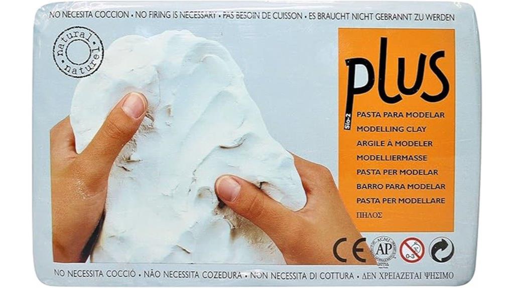 white natural self hardening clay