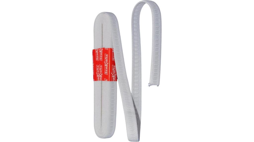 white non rolling elastic band