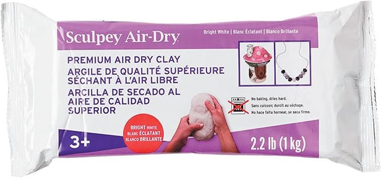 white non toxic air dry clay