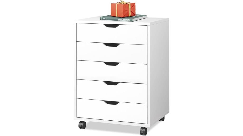 white wood wheel chest