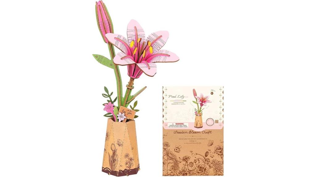 wooden lily puzzle