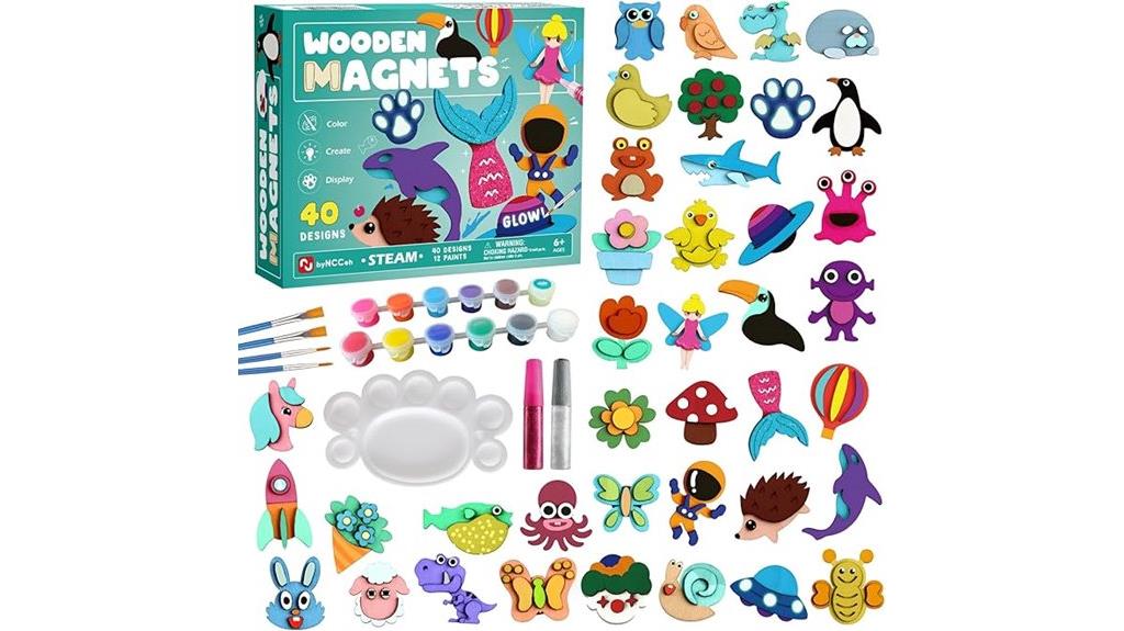 wooden magnetic paint set