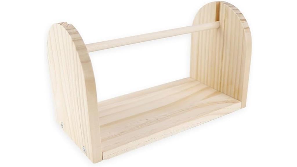 wooden spool craft organizer